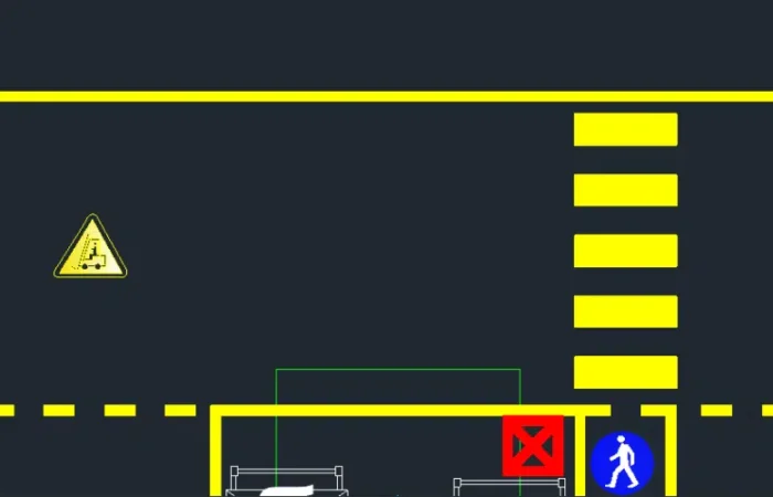 Malowanie ciągów komunikacyjnych dla wózków widłowych i pieszych (7)
