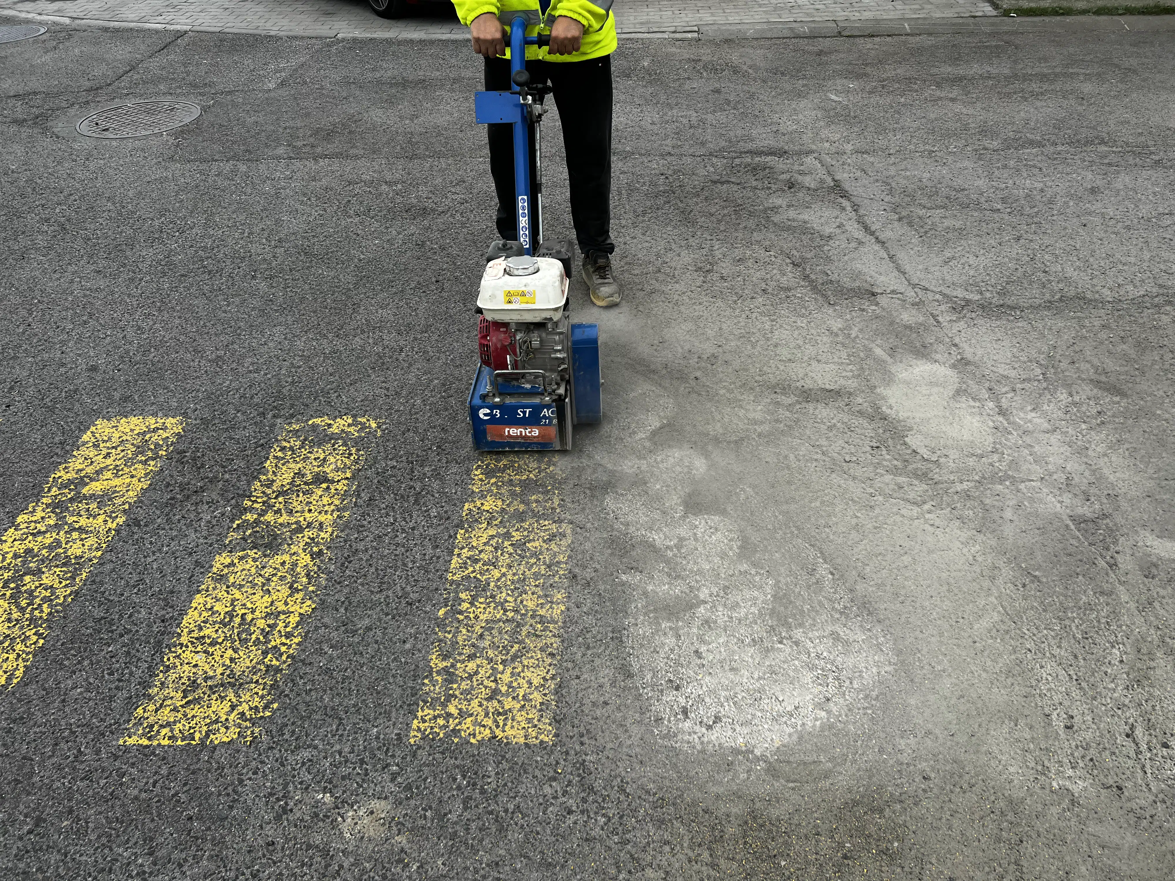 mechaniczne usuwanie oznakowania