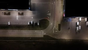 droga przy hali przemysłowej