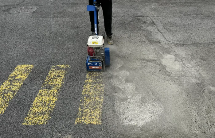 usuwanie oznakowania poziomego