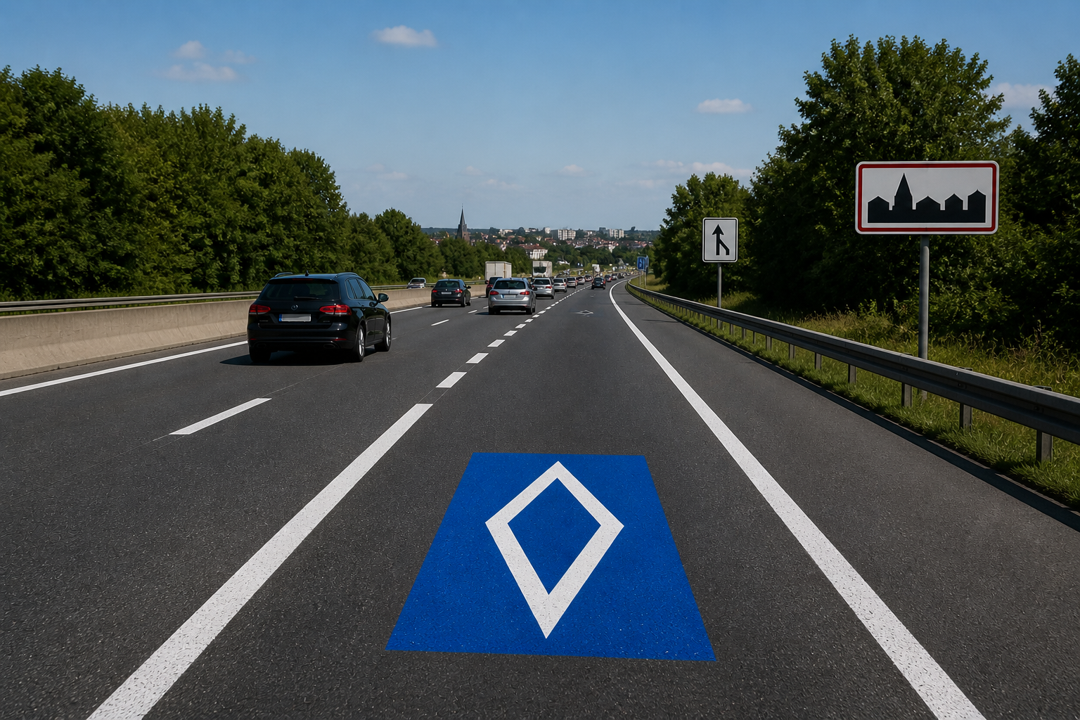 Co to jest za nowy znak: biały romb na niebieskim tle?